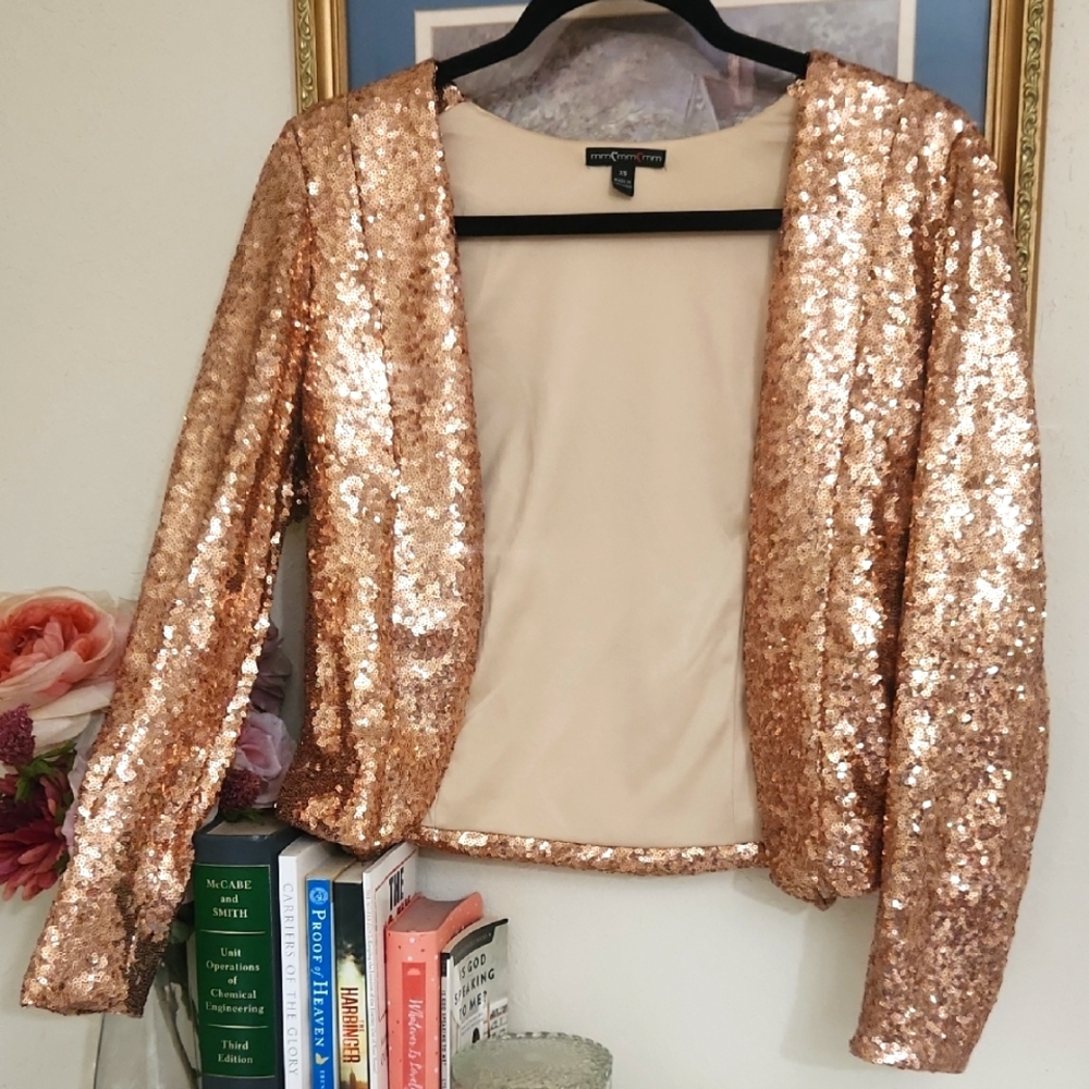 Sequins Formal Cardigan Dress Cover Size XS Party Church Bridal